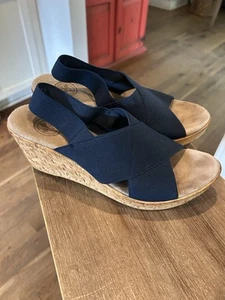 Sandali incrociati Charleston Shoe Co. Atlantic blu navy slingback taglia 8 - Foto 1 di 6