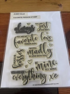 Estampillas de persona favorita de Avery Elle Be Mine Abrazos Besos Amor Siempre Todo - Imagen 1 de 5