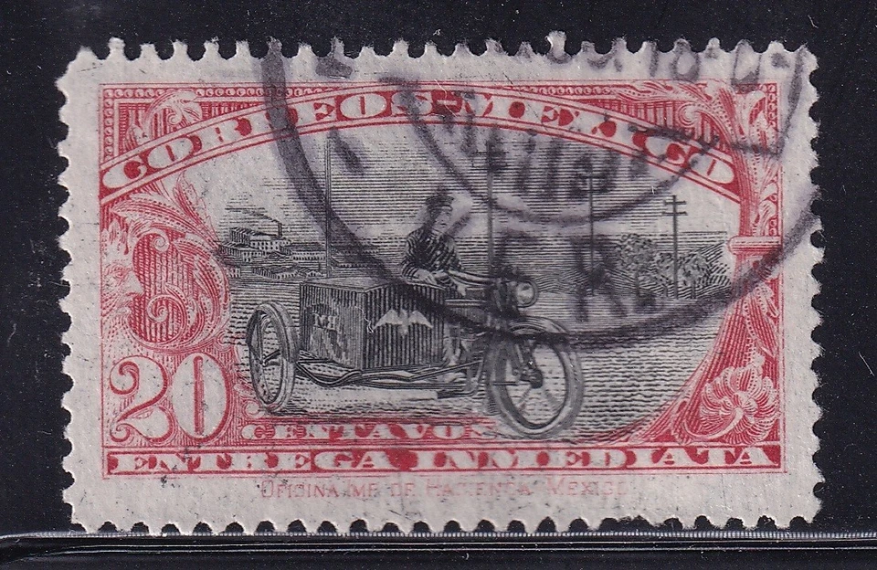 udm12 México 1923 cartero en motocicleta Sc#E2 Mc#579 Foto 1 de 1