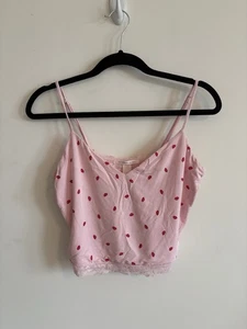 Pigiama Victoria's Secret stampa labbra Cami Tank taglia media - Foto 1 di 2