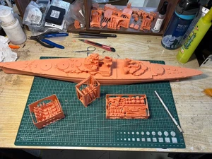 3D Printed 1/350 Swedish Odin Battleship Unpainted Model Kit NEW - Picture 1 of 9