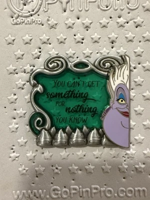 Prendedor misterioso palabras de sabiduría viles evento after oscure Disney 2024 WDW Disney LE 450 Ursula Foto 1 de 2