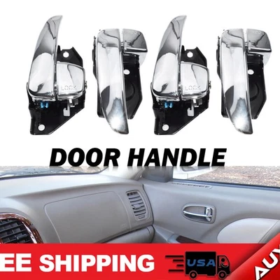 4X Manija Interior Puerta 2002 Para 2003 2005 2004 Hyundai Sonata Cromo 826103D010 Foto 1 de 4