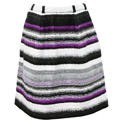 Falda lápiz Oscar De La Renta mezcla a rayas mohair mujer púrpura talla 4 Foto 1 de 4
