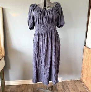 Old Navy Midikleid Gr. M dunkelblau Bauernhaus feminin skurril flowey  - Bild 1 von 16