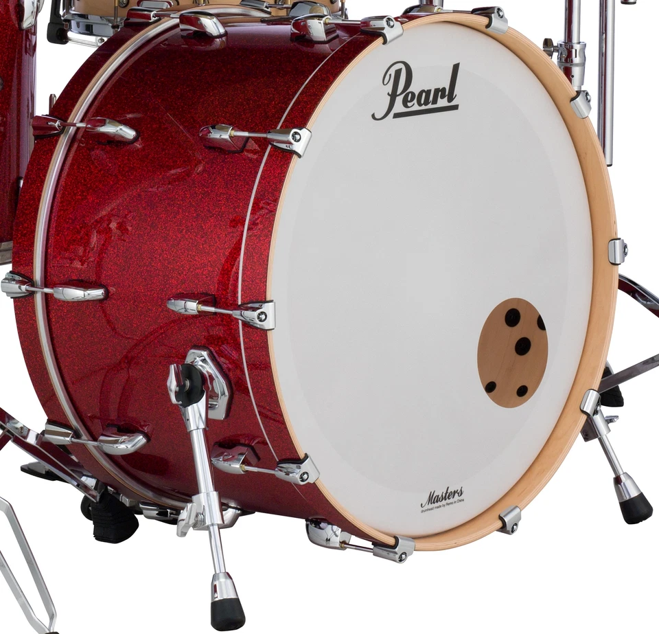 Басовый ударный барабан Pearl Masters Maple Complete Vermilion Sparkle 24x16 дюймов без крепления - Изображение 1 из 1