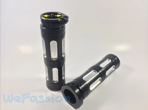 Empuñaduras de mano con corte de borde negro aptas para Harley Touring Sportster Dyna Softail Road King - Imagen 1 de 6