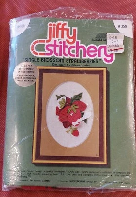 Kit de costura Jiffy vintage "Fresas de una sola flor" #350 Eileen violeta Foto 1 de 4