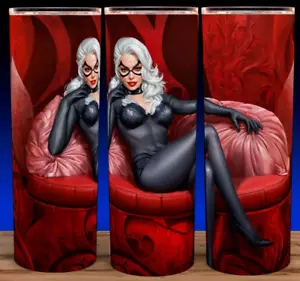 Felicia Hardy Black Cat in Lingerie Spiderman Bad Girl Cup Mug Tumbler 20oz - Picture 1 of 3