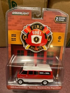 Greenlight Fire & Rescue 1970 Ford Club Wagon Paterson New Jersey Fire Dept - Picture 1 of 1