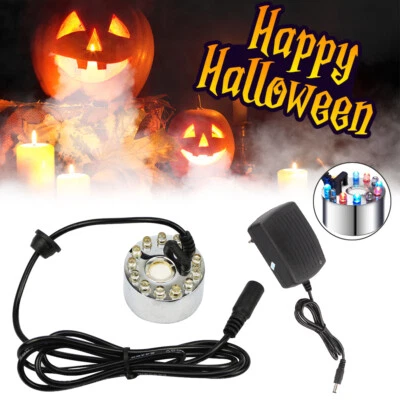 Halloween 12LED Ultraschall Vernebler Wasserzerstäuber Nebler Luftbefeuchter DHL - Bild 1 von 4