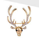  Alloy Brooch Reindeer Pin Crystal Gifts Christmas Breastpin Miss Cute