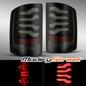 Modifystreet For 14-18 GMC Sierra 1500/2500HD/3500HD LED Tail Lights Jet Black - Foto 1 di 8