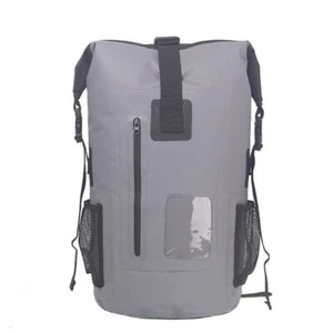 Waterproof Roll Top Dry Backpack 35L Grey - Picture 1 of 3