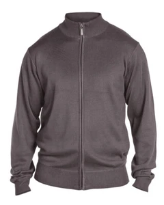 D555 Duke Big Mens Charcoal Sweater Jumper Full Zip 3XL 4XL 5XL 6XL (KS80539) - Picture 1 of 1