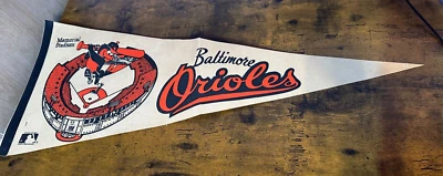 Banderín de colección Baltimore Orioles bandera conmemorativa estadio MLB hecho en EE. UU. Foto 1 de 4