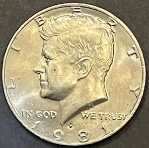 1981-P Kennedy Half Dollar - AU/BU - Nice Detail - Picture 1 of 2