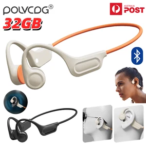 POLVCDG Bluetooth Bone Conduction Headphones Wireless Earphone Waterproof Sport - Picture 1 of 28