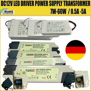 DC 12V Netzteil Trafo LED Treiber 7W-60W Transformator LED Driver Streifen CCTV - Bild 1 von 26