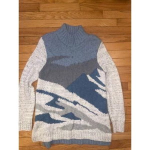 LL Bean SIGNATURE DAMEN kuscheliger Pullover Fair Isle Blue Mountains Medium - Bild 1 von 6