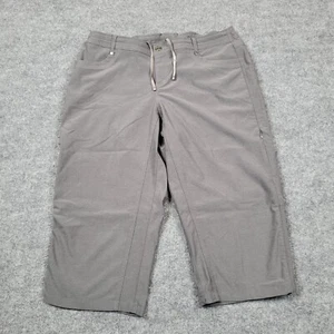 Kuhl Pants Womens 14 Gray Capri Cargo Active Rugged Outdoor Hiking Ladies 35x20 - Picture 1 of 14