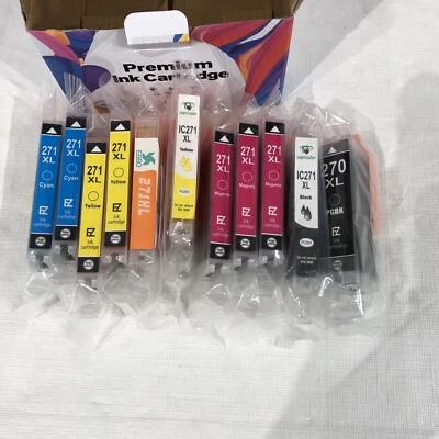 11 Pk EZink Compatible Ink Cartridge Replacement for Canon B, M, C, and Y, 271XL - Image 1 of 4