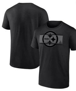 NFL Team Apparel Pittsburgh Steelers Black SS T-Shirt - Multi-Size - Neu - Bild 1 von 3