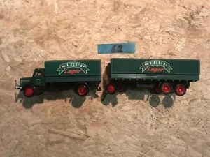 werbetrucks 1:87, Strup Lager, Oldtimer, Hängerzug,Lkw, Selten - Bild 1 von 1