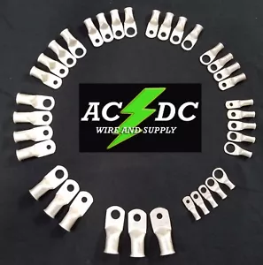 AC/DC WIRE TINNED Copper Lug Ring Terminals Battery Wire Welding Cable AWG - Picture 1 of 10