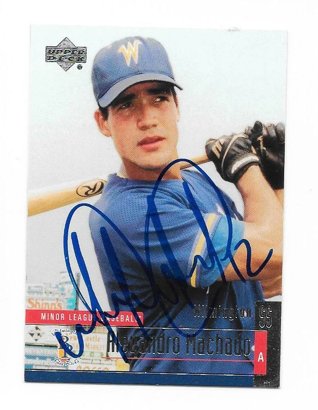 ALEYANDRO MACHADO 2003 UPPER DECK AUTOGRAPHED SIGNED # 176 WILMINGTON BLUEROCKS - Image 1 of 1