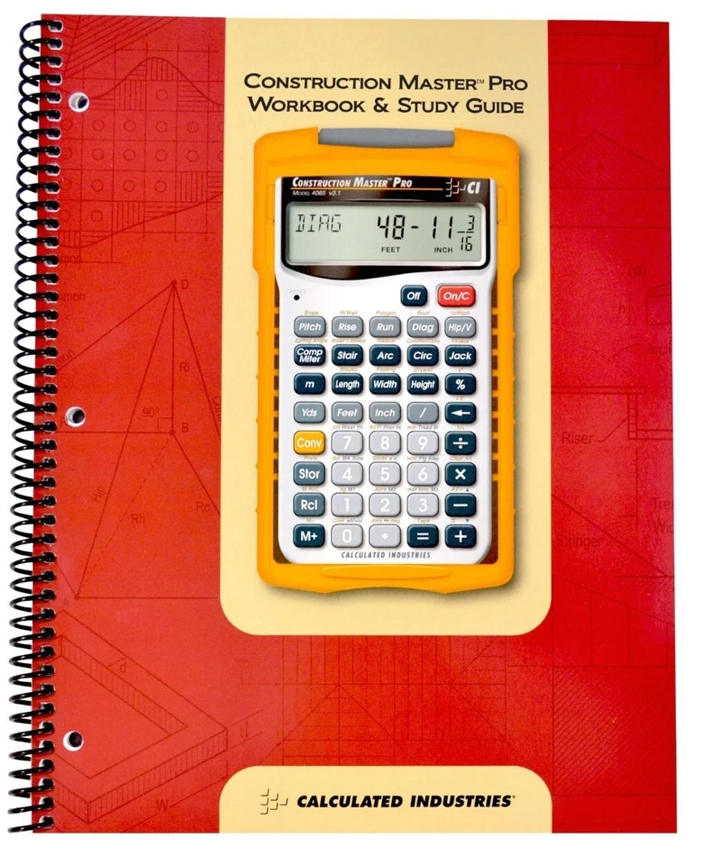 Calculated Industries 2140 Construction Master Pro Workbook and Study Guide