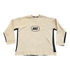 Vintage Nike Mens 2XL Spell Out Sweater Jumper Y2K Silver Tag Cream  - 370A