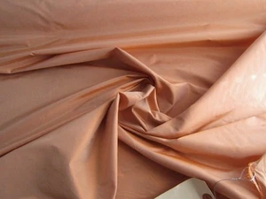 BTY Scalamandre 100%silk Taffeta Juicy Peach Pink Orange With Silver Shot - Picture 1 of 5