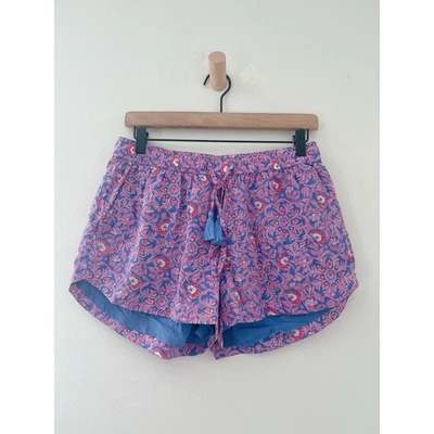 Pantalones Cortos Vineyard Vines Paisley Borla Para Mujer Medianos Rosa Azul Informales Bohemios Foto 1 de 4