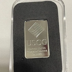 USCG United States Commemorative Gallery 999 Silver 1/4 oz Troy Ingot - Picture 1 of 4