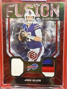 JOSH ALLEN 2022 PANINI ELEMENTS Fusion Swatches /27 (PLAYER WORN) BILLS SSP - Picture 1 of 7