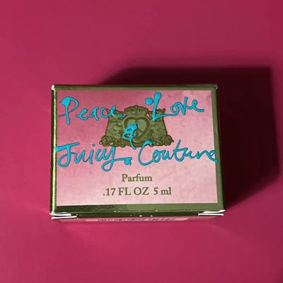 Perfume PEACE LOVE & JUICY COUTURE 0,17 oz / 5 ml Perfume Tamaño Miniatura Nuevo en Caja Foto 1 de 4
