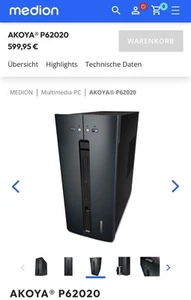 Medion Akoya P62020, i7-9700F 3GHz 8-Kerne, GTX 1660 TI Geforce OC, 16 GB RAM - Bild 1 von 7