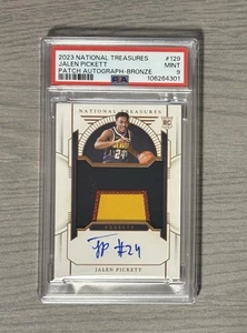 2023 National Treasures Jalen Pickett Rookie Patch Auto BRONZE RPA /49 PSA 9 - Picture 1 of 2