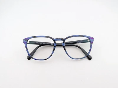 Prada Eyeglasses Frames Only, VPR 09V 319-1O1, 54-19-145, Blue, Made in Italy - Image 1 of 4