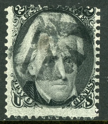USA 1863 Blackjack 2¢ Andrew Jackson No Grill Scott #73 VFU  N918 - Image 1 of 4