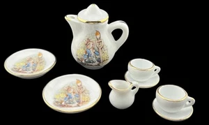 Vintage Reutter Peter Rabbit Miniatur Porzellan Teeservice Beatrix Potter Germany - Bild 1 von 7