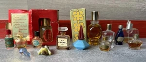 12 Perfumes & Perfume Bottles Chanel Hermes LouLou Coty Laimant Cheval Bleu+ VTG - Picture 1 of 13