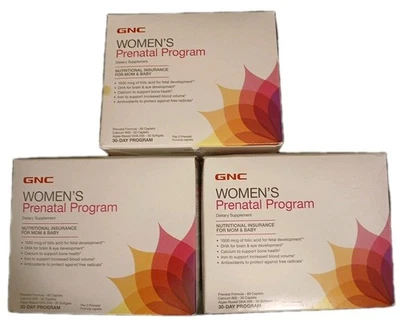 GNC  Women’s PRENATAL 30 DAY PROGRAM BB:9/25  30 Day Program Three Boxes - Image 1 of 4