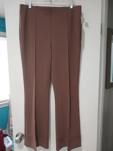 NYCC Brown Pants Boot Cut Stretch Crepe Size 12 NWT - Picture 1 of 4