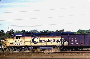 ORIGINAL KODACHROME SLIDE CHESSIE GP-40 #6837 ELSMERE, DELAWARE OCTOBER 1987 - Picture 1 of 1