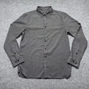 BYLT Premium Basics Vista Long Sleeve Button Down Shirt Mens Medium Gray - Picture 1 of 12