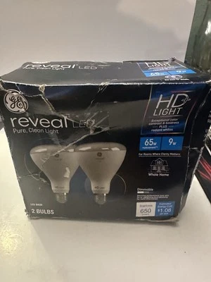 Ge Reveal HD+ LED Light Bulbs, 650 Lumens,  1-Pk OF 2 BULBS (9w) Dwkhome - Image 1 of 4