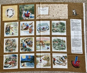 Little Golden Books Fabric SCUFFY THE TUGBOAT Panel Cotton Quilt Quiet Cut & Sew - Picture 1 of 8