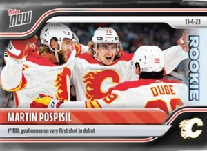 2023-24 TOPPS NOW NHL ROOKIE STICKER CALGARY FLAMES MARTIN POSPISIL #27 1st GOAL - Picture 1 of 1